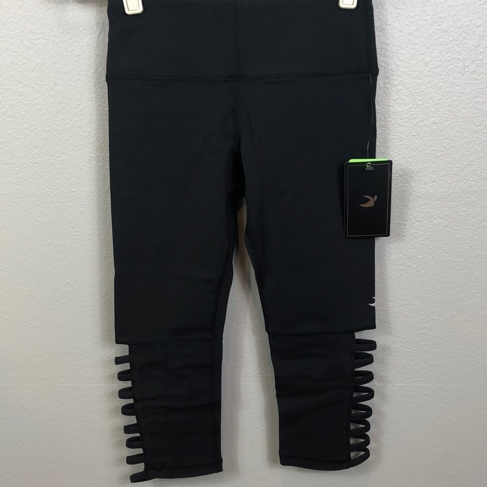 NWT Leggings Glyder Ninja Crop Black Yoga Athleisure Athletic XXS